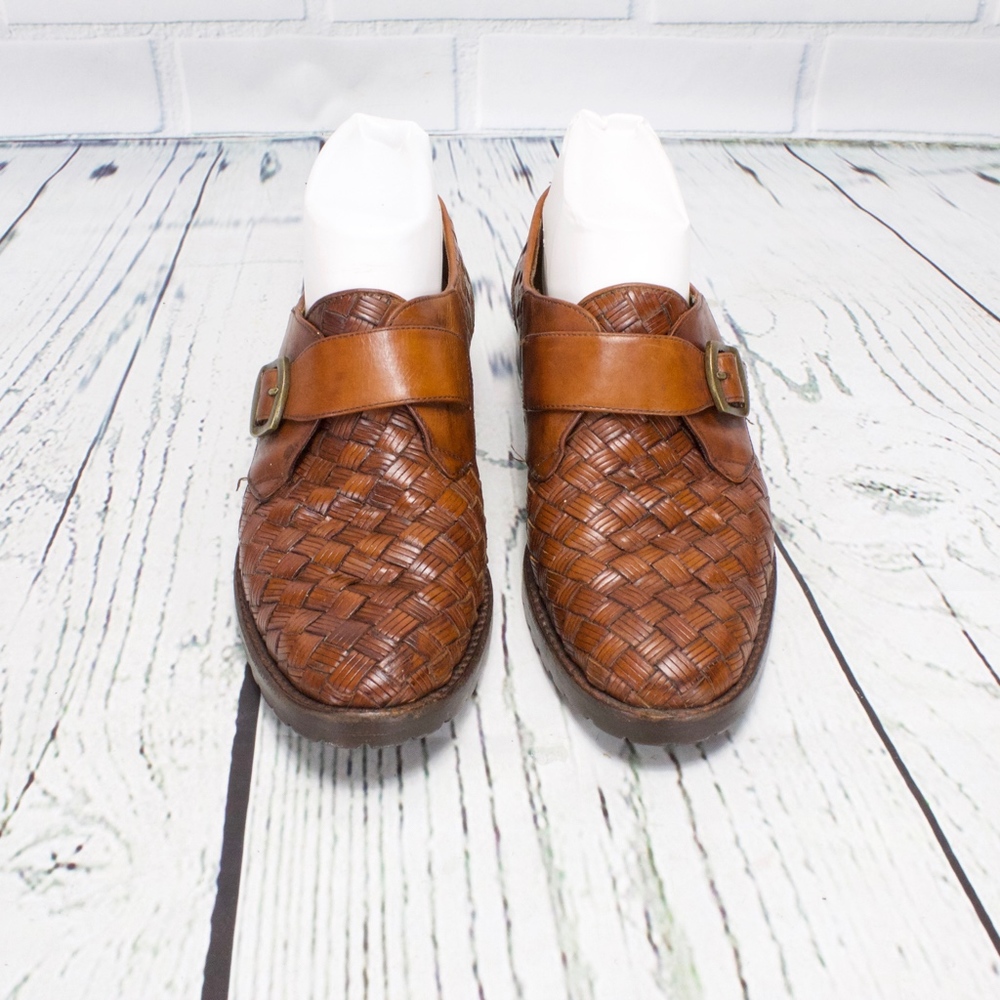 Cole Haan Woven Loafers Brown Leather Shoes 9 N - Picture 3 of 8